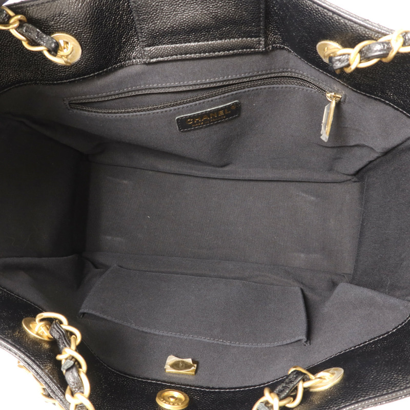 CHANEL 牛皮皮革2 Way Shoulder金扣鏈帶手挽肩背兩用袋-5