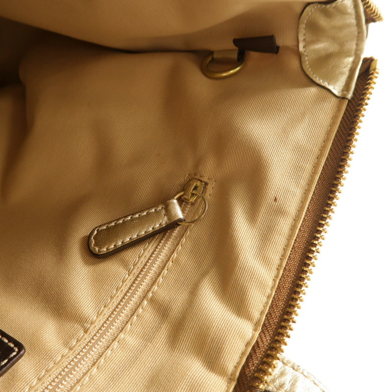 COACH 帆布Hand Bag金扣手挽袋-6