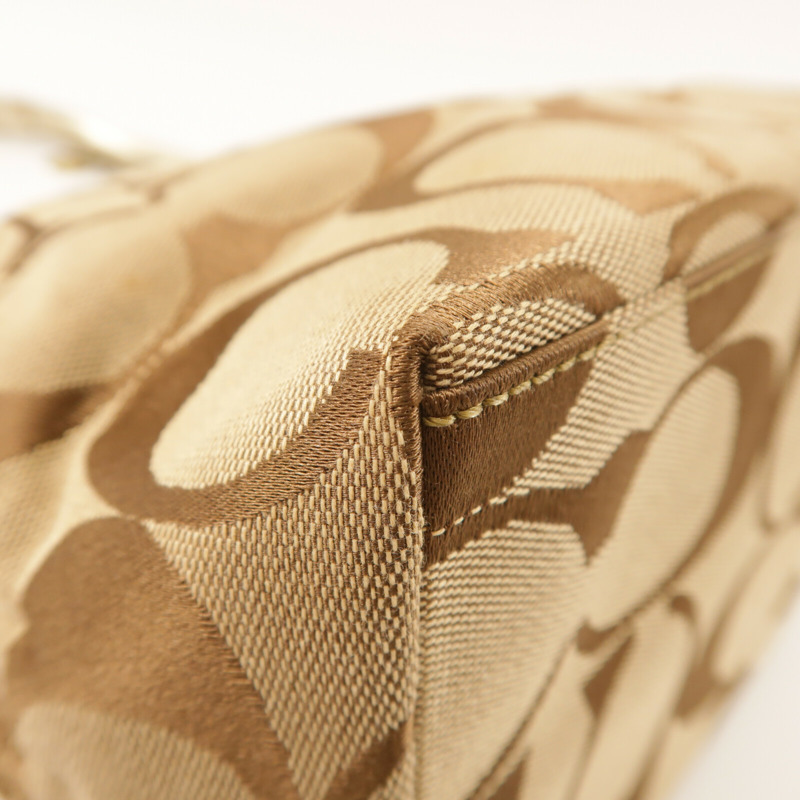 COACH 帆布Hand Bag金扣手挽袋-7