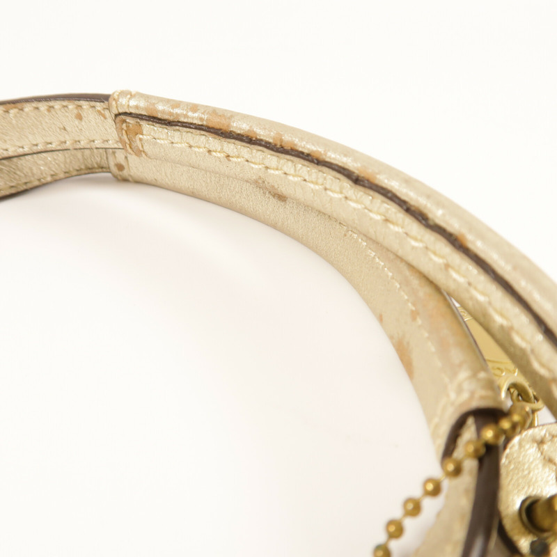 COACH 帆布Hand Bag金扣手挽袋-14