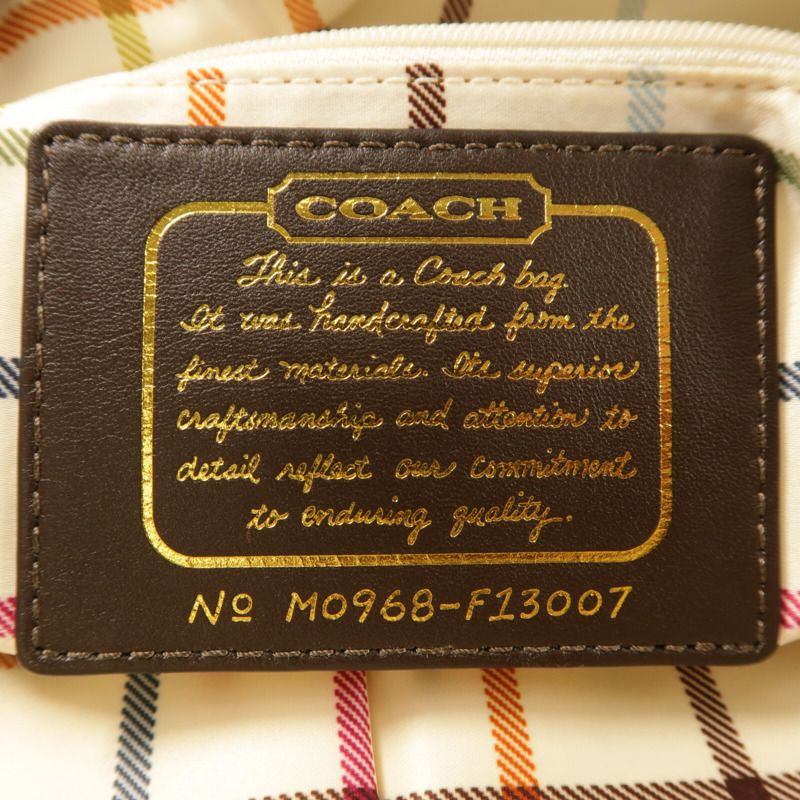 COACH 帆布2 Way Shoulder金扣手挽肩背兩用袋-5