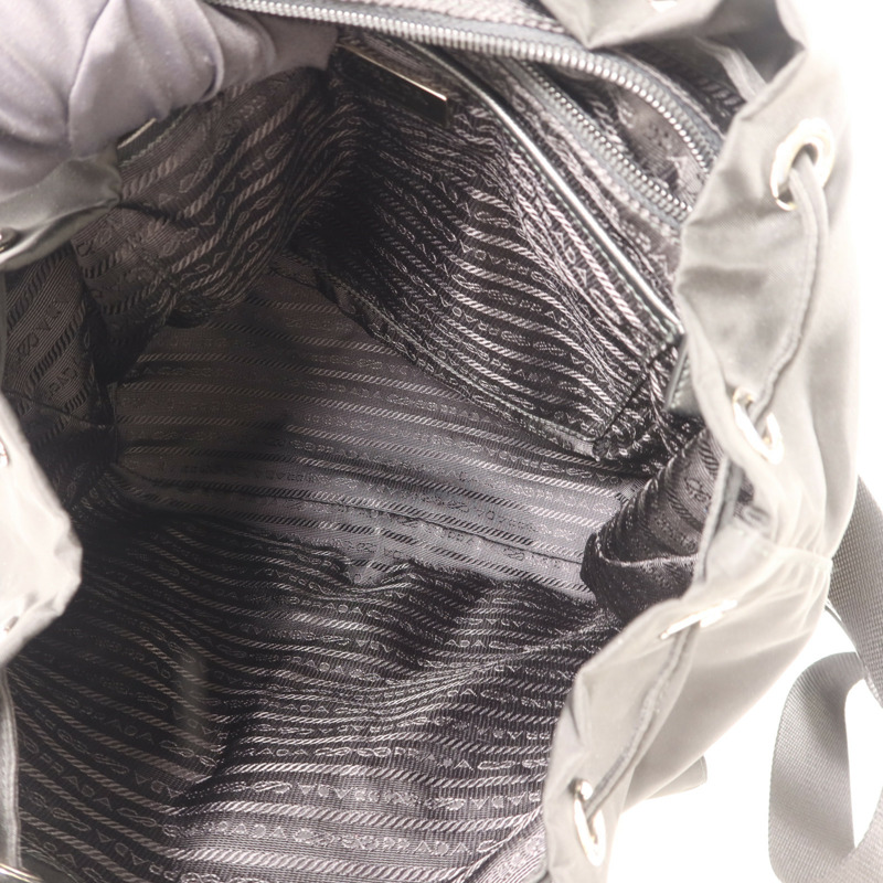 PRADA 尼龍Backpack銀扣背包-5