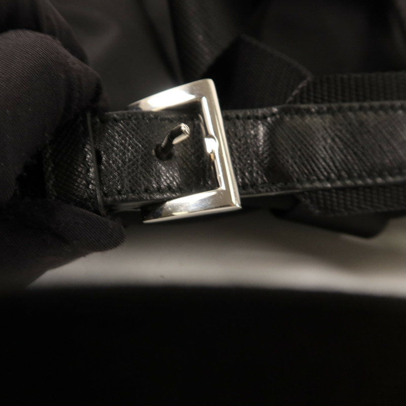 PRADA 尼龍Backpack銀扣背包-10