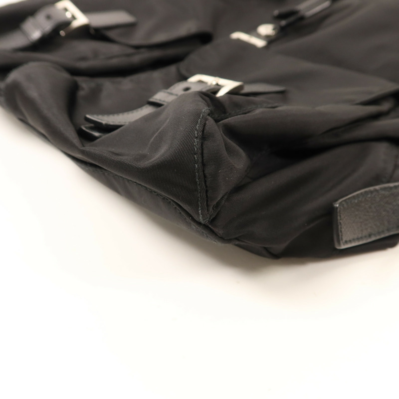 PRADA 尼龍Backpack銀扣背包-11