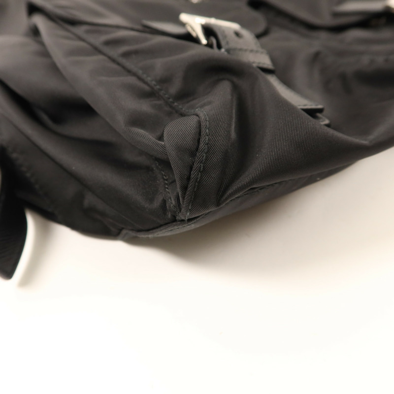 PRADA 尼龍Backpack銀扣背包-12