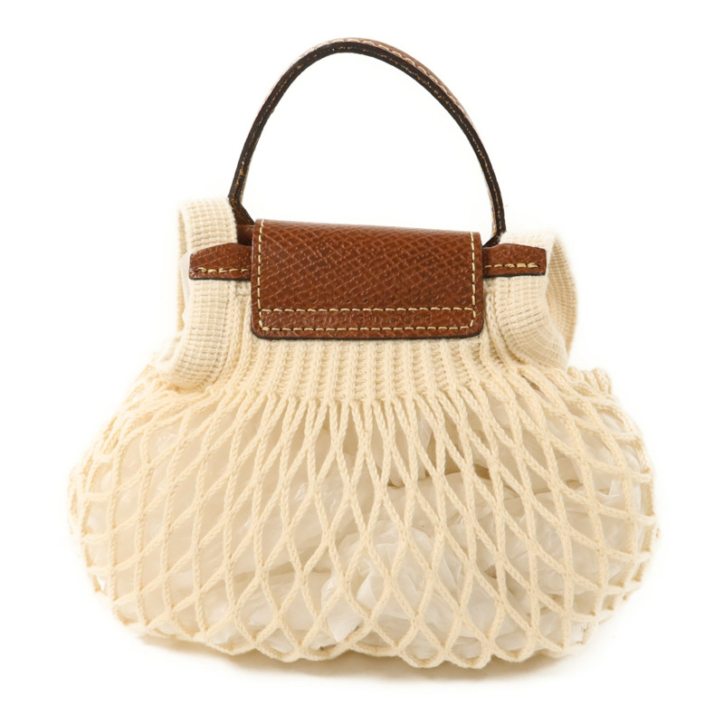 Longchamp 針織布料Le Pliage Filet金扣手挽肩背兩用袋-1