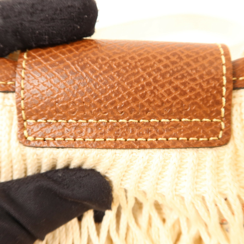 Longchamp 針織布料Le Pliage Filet金扣手挽肩背兩用袋-8