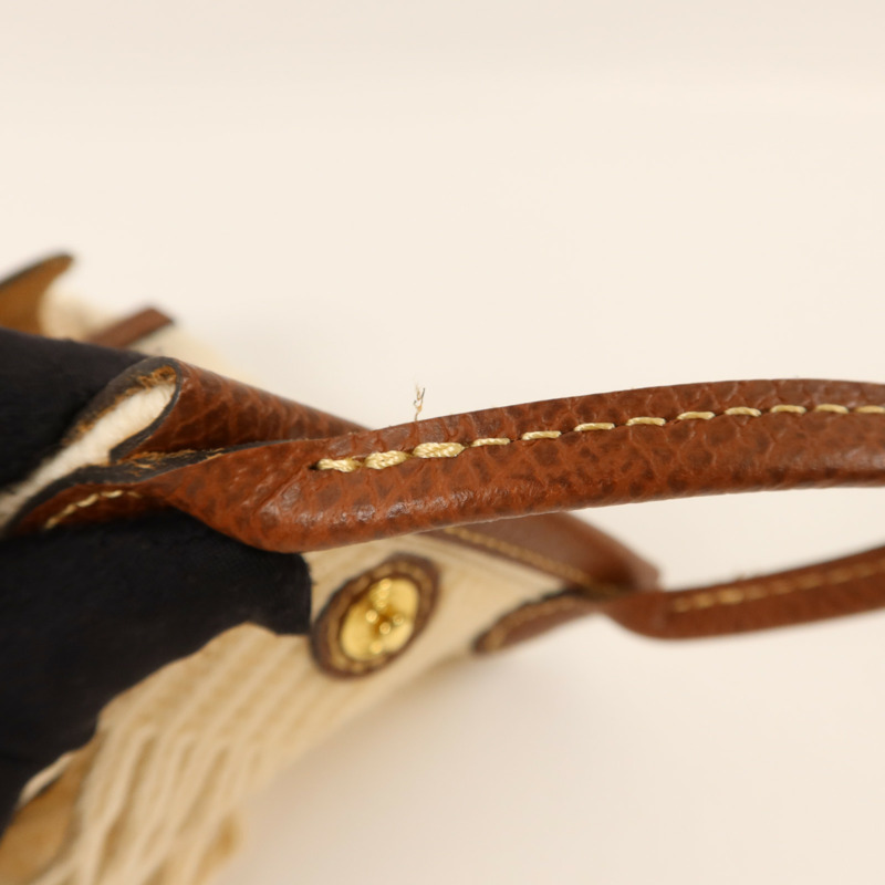 Longchamp 針織布料Le Pliage Filet金扣手挽肩背兩用袋-14