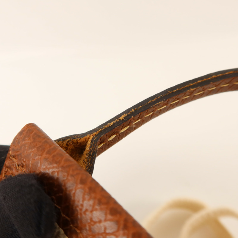 Longchamp 針織布料Le Pliage Filet金扣手挽肩背兩用袋-16