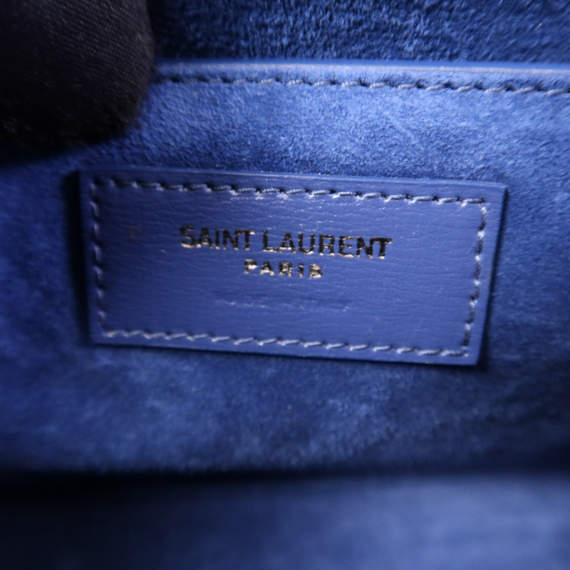 SAINT LAURENT 牛皮皮革Bellechasse銀扣肩背袋-6