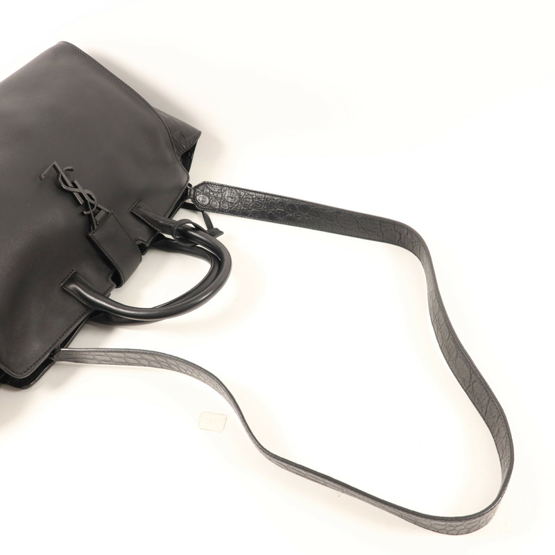 SAINT LAURENT 牛皮皮革Downtown Cabas手挽肩背兩用袋-4