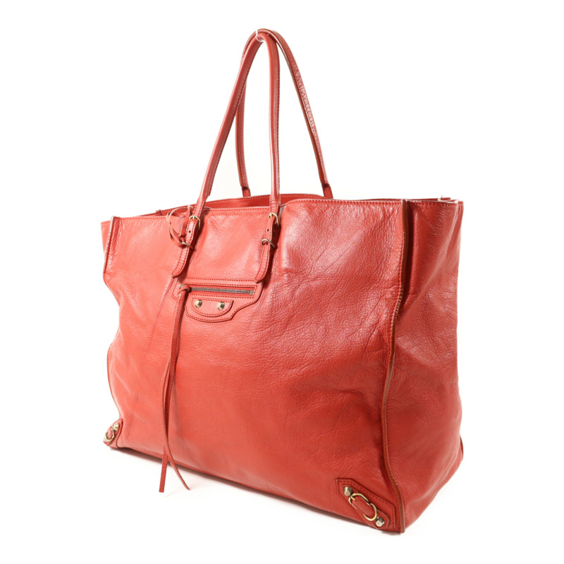 BALENCIAGA 羊皮皮革Papier A4金扣手挽袋-2
