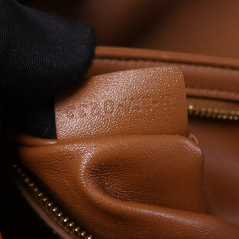 CELINE 塗層帆布Teen Triomphe Bag金扣肩背袋-7