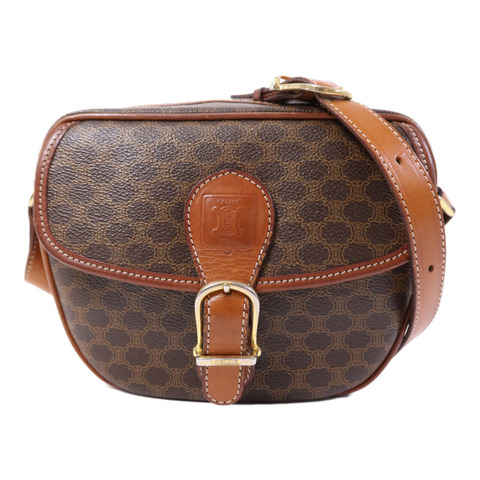 CELINE 塗層帆布Vintage Madama金扣肩背袋