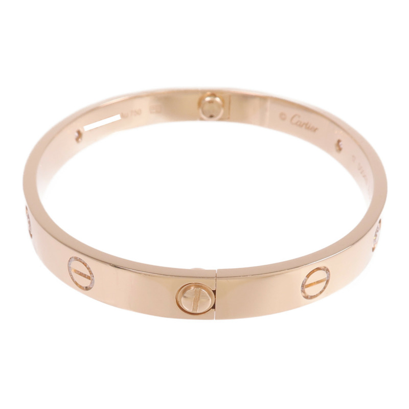 CARTIER 18K玫瑰金Love Bangle 4P Diamond鑽石手鐲Cartier#17-1