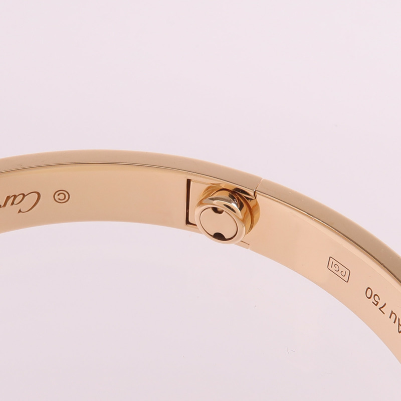 CARTIER 18K玫瑰金Love Bangle 4P Diamond鑽石手鐲Cartier#17-7
