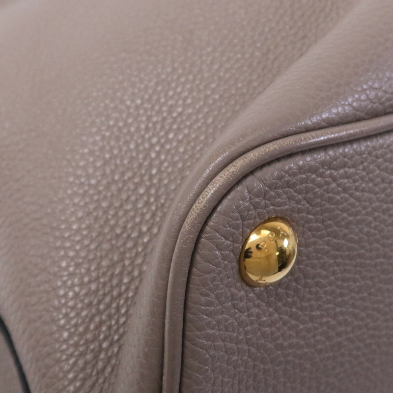 PRADA 牛皮皮革Vitello Daino金扣手挽肩背兩用袋-14