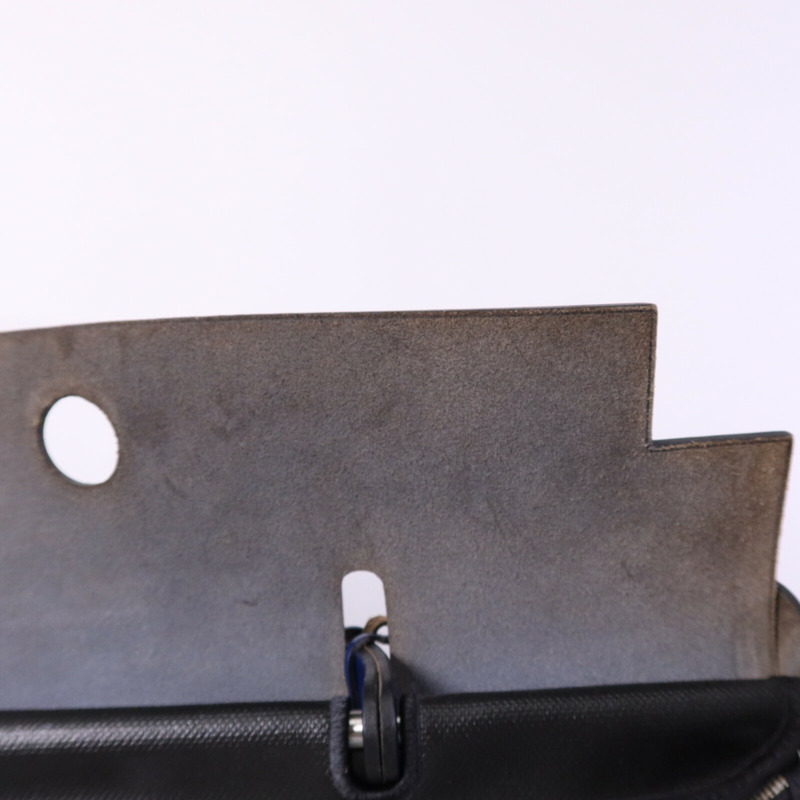 HERMES Vache Liegee皮革Herbag MM銀扣手挽肩背兩用袋Bleu Brighton/Noir-17