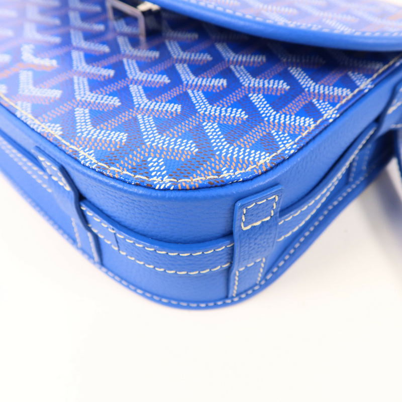 GOYARD 塗層帆布Belvedere PM銀扣肩背袋-10