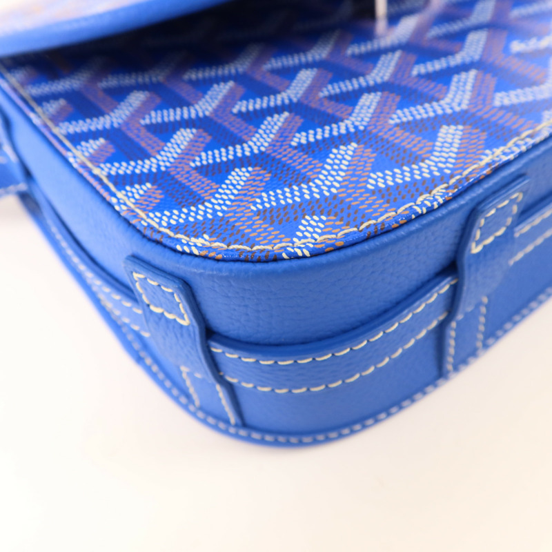 GOYARD 塗層帆布Belvedere PM銀扣肩背袋-11