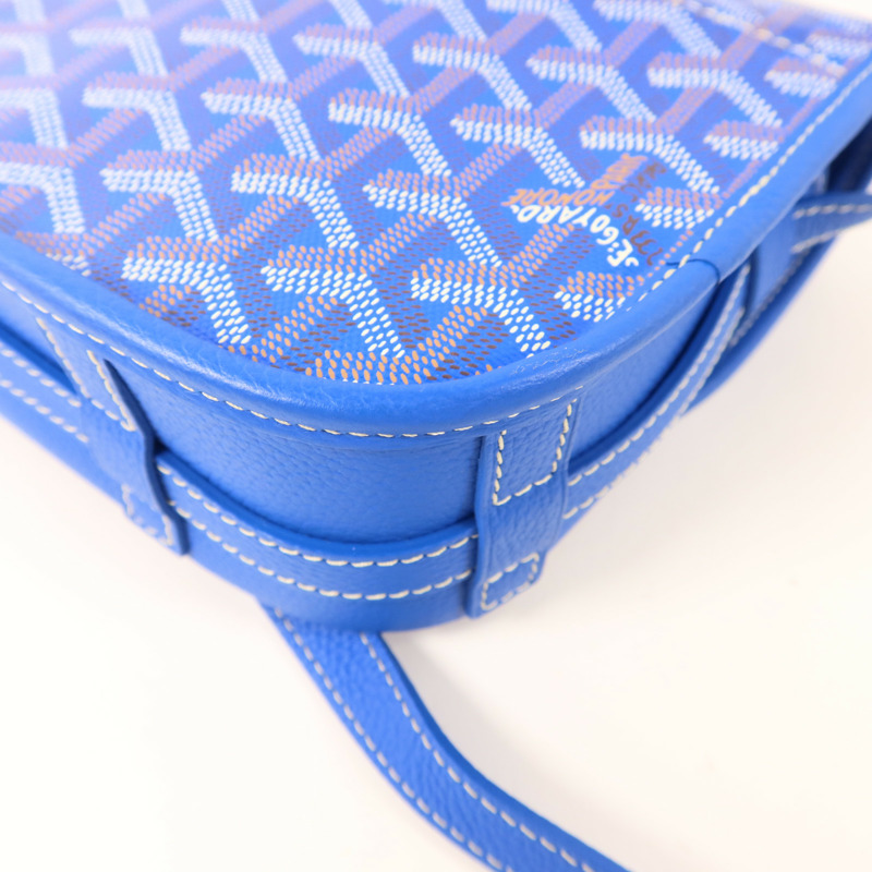 GOYARD 塗層帆布Belvedere PM銀扣肩背袋-12