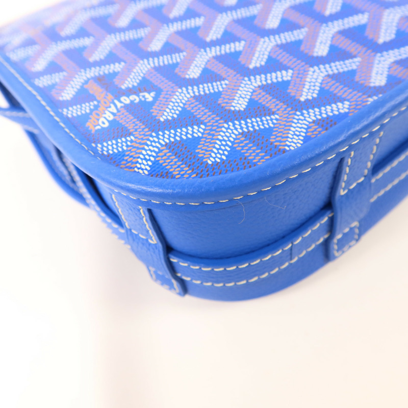 GOYARD 塗層帆布Belvedere PM銀扣肩背袋-13