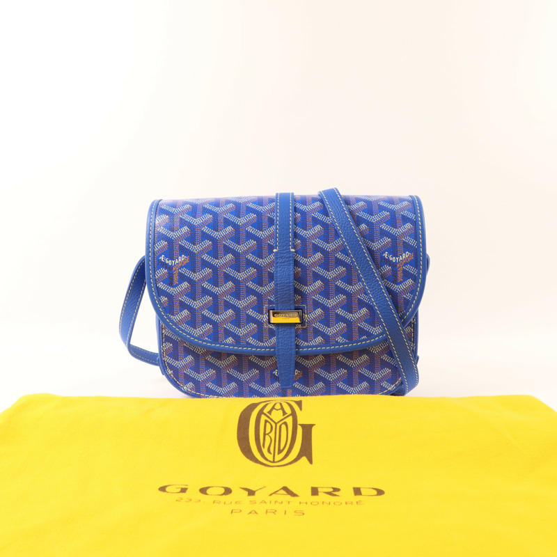 GOYARD 塗層帆布Belvedere PM銀扣肩背袋-14