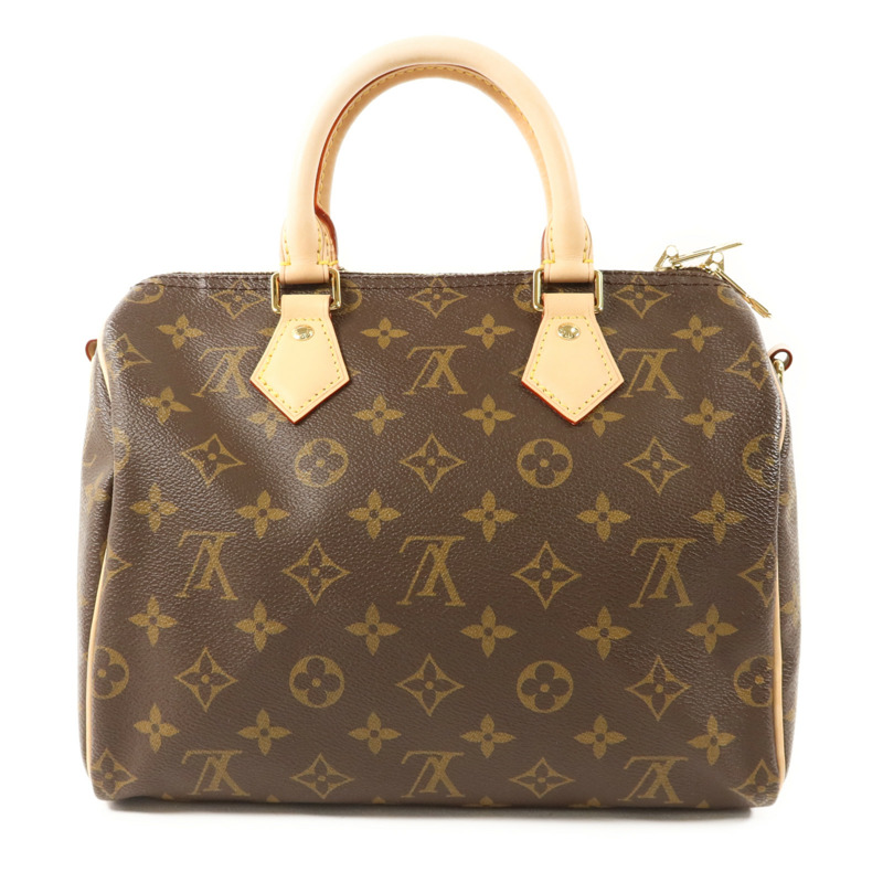 LOUIS VUITTON Monogram Speedy 25 Bandouliere金扣手挽肩背兩用袋-1