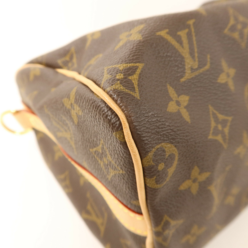 LOUIS VUITTON Monogram Speedy 25 Bandouliere金扣手挽肩背兩用袋-11