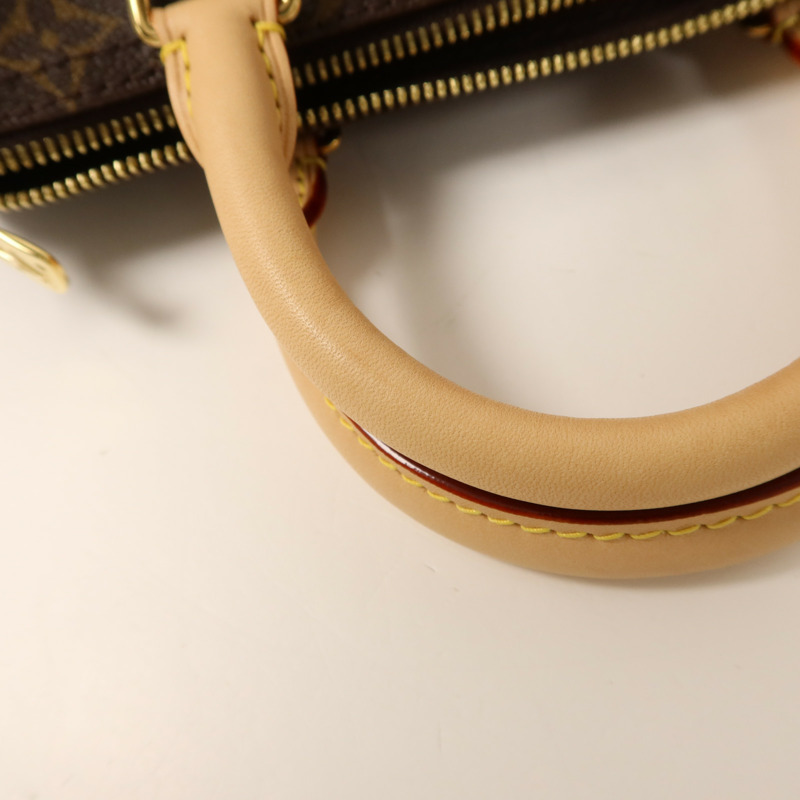 LOUIS VUITTON Monogram Speedy 25 Bandouliere金扣手挽肩背兩用袋-15