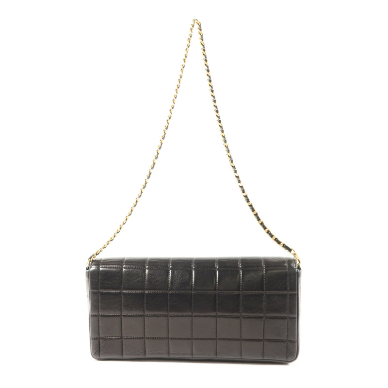 CHANEL 羊皮皮革Chocolate Bar Vintage金扣鏈帶肩背袋-1