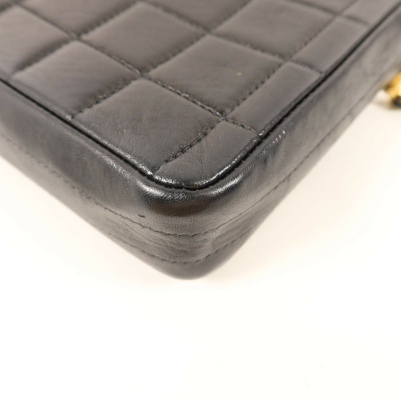 CHANEL 羊皮皮革Chocolate Bar Vintage金扣鏈帶肩背袋-13