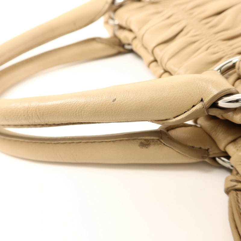 PRADA 羊皮皮革Nappa Gaufre銀扣手挽肩背兩用袋-18