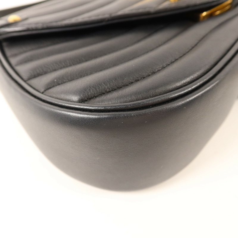 LOUIS VUITTON 牛皮皮革New Wave MM金扣鏈帶手挽肩背兩用袋-12