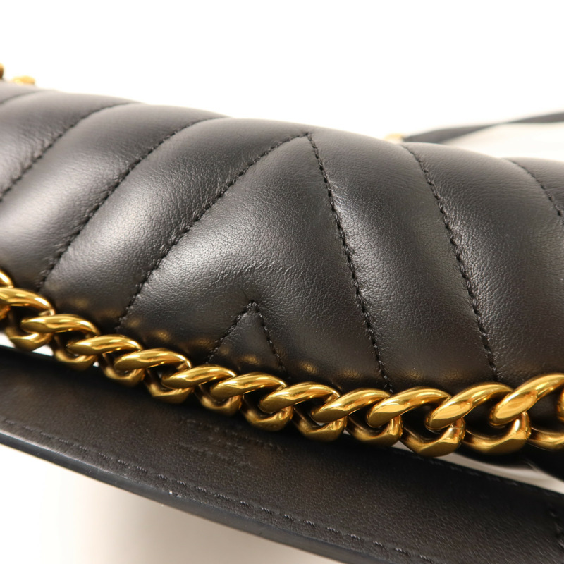 LOUIS VUITTON 牛皮皮革New Wave MM金扣鏈帶手挽肩背兩用袋-15