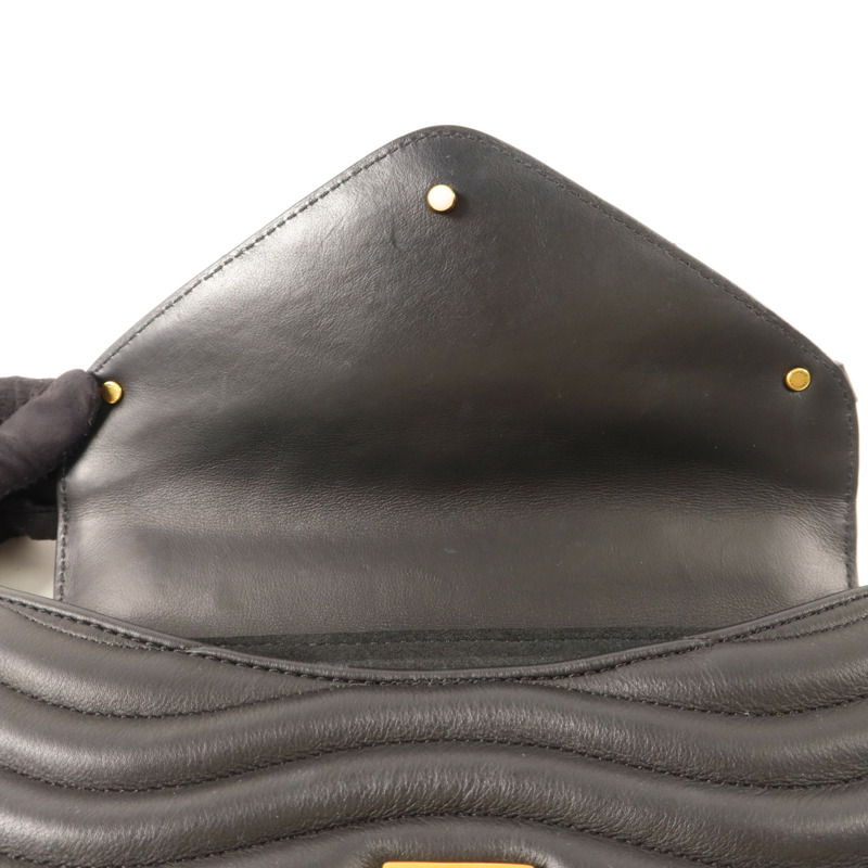 LOUIS VUITTON 牛皮皮革New Wave MM金扣鏈帶手挽肩背兩用袋-19