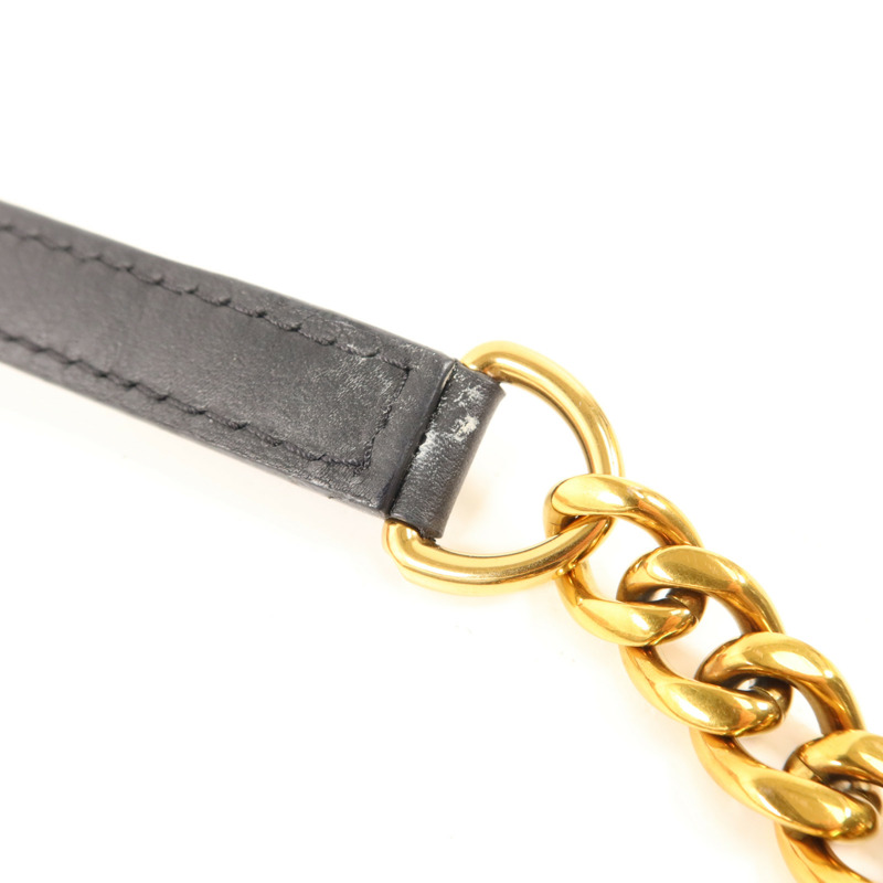 LOUIS VUITTON 牛皮皮革New Wave MM金扣鏈帶手挽肩背兩用袋-21