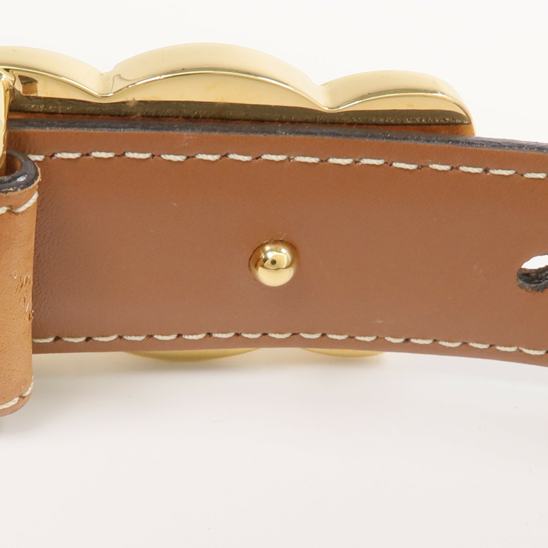 CELINE 牛皮皮革Belt金扣皮帶-6