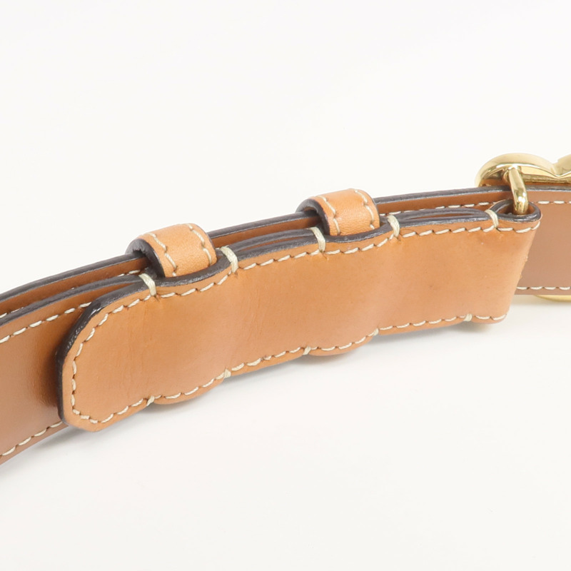 CELINE 牛皮皮革Belt金扣皮帶-7