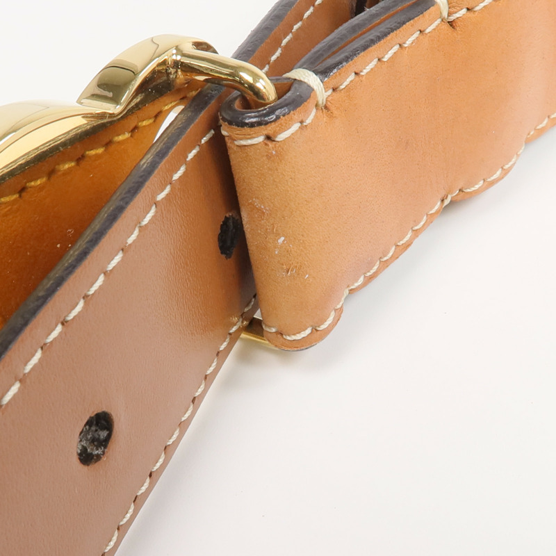 CELINE 牛皮皮革Belt金扣皮帶-8