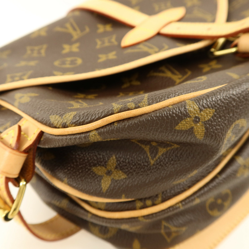 LOUIS VUITTON Monogram Saumur 30金扣肩背袋-15