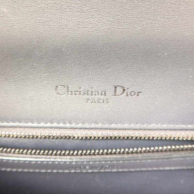 Dior 漆皮皮革Diorama銀扣鏈帶肩背袋-7