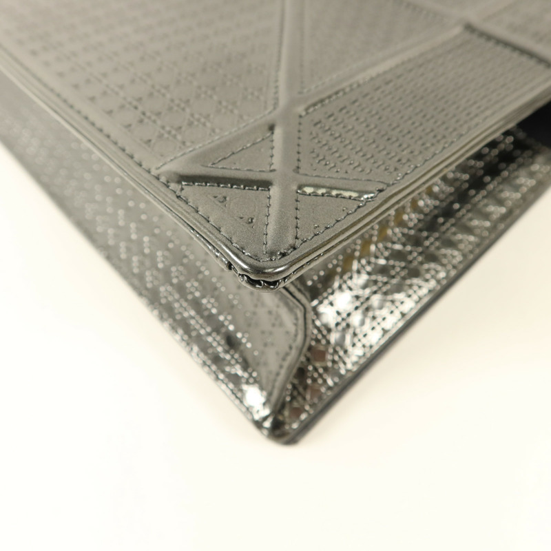 Dior 漆皮皮革Diorama銀扣鏈帶肩背袋-14