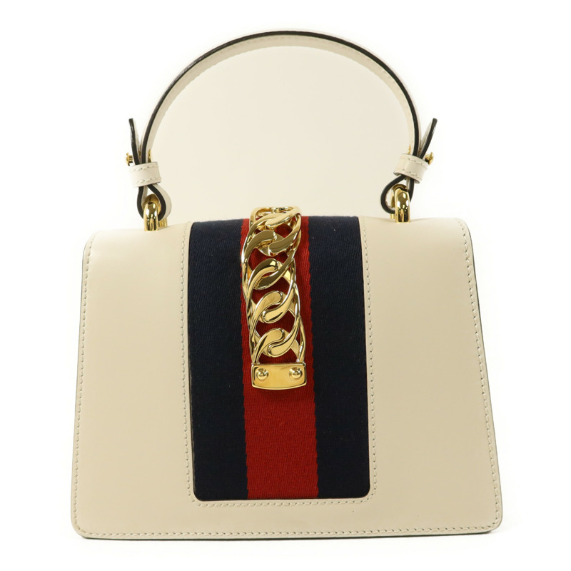 GUCCI 牛皮皮革Sylvie金扣手挽肩背兩用袋-2