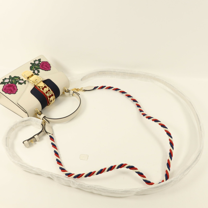 GUCCI 牛皮皮革Sylvie金扣手挽肩背兩用袋-4