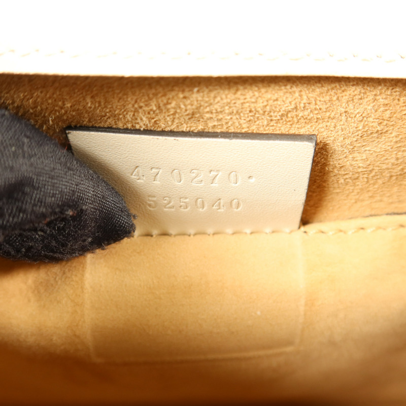 GUCCI 牛皮皮革Sylvie金扣手挽肩背兩用袋-7