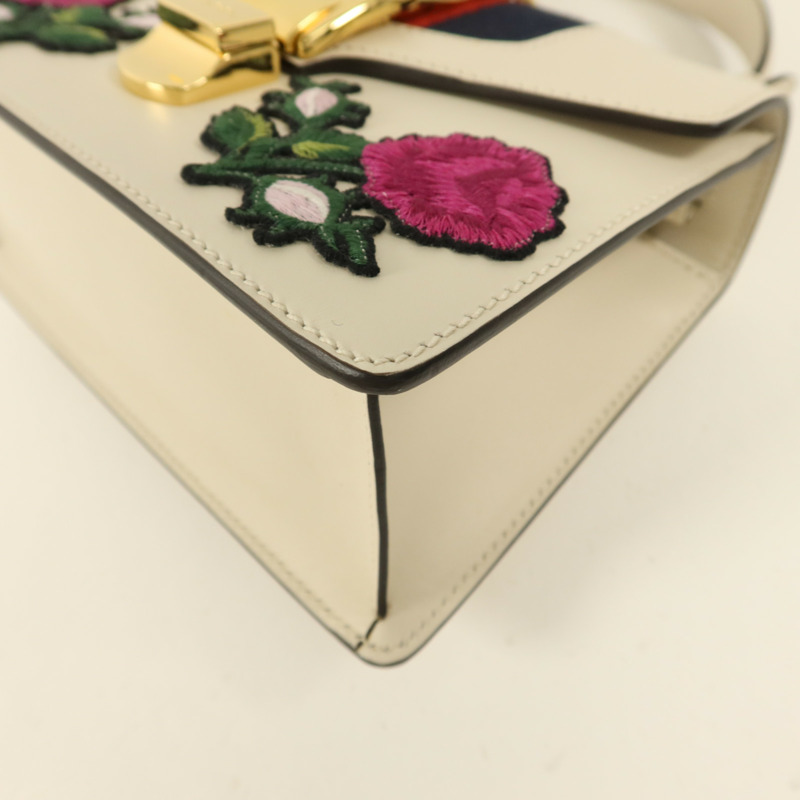 GUCCI 牛皮皮革Sylvie金扣手挽肩背兩用袋-12