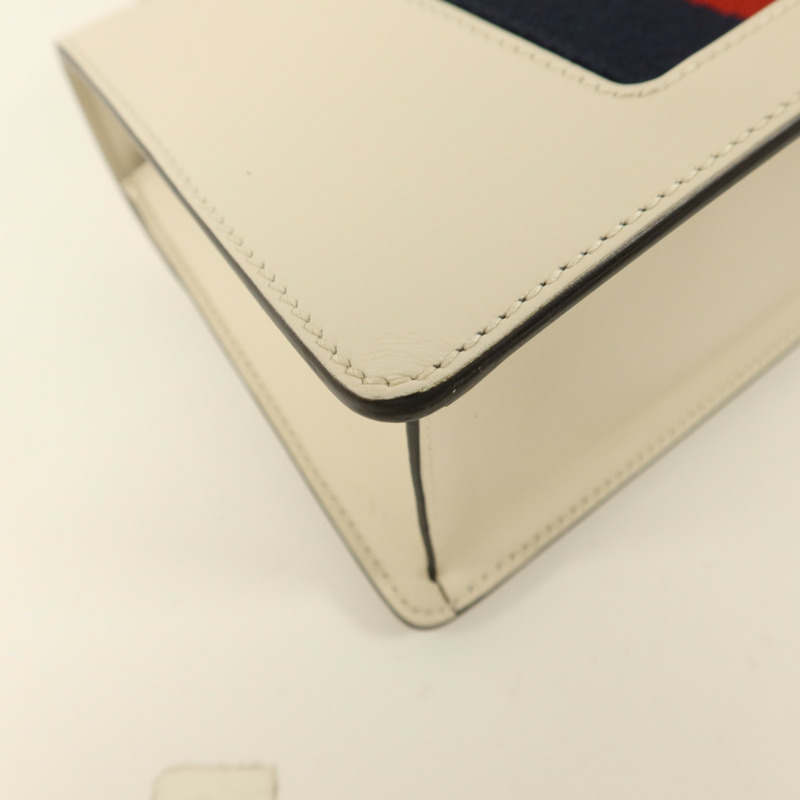 GUCCI 牛皮皮革Sylvie金扣手挽肩背兩用袋-15