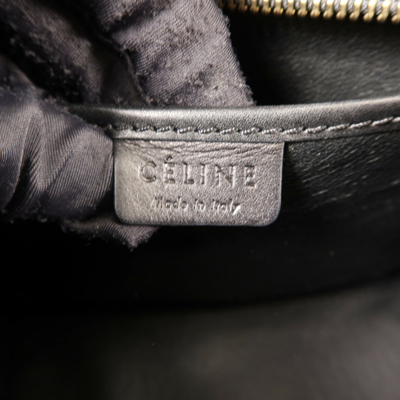 CELINE 牛皮皮革/馬毛Nano Luggage金扣手挽肩背兩用袋-6