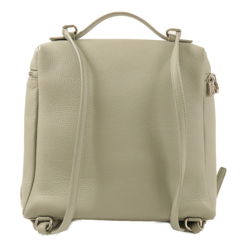 Loro Piana 牛皮皮革Extra Pocket BackPack銀扣背包-1